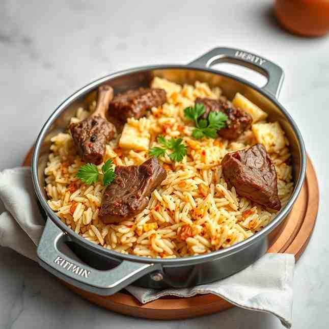 Cypriot Lamb Ttavas - Easy One-Pan Baked Lamb & Rice Recipe